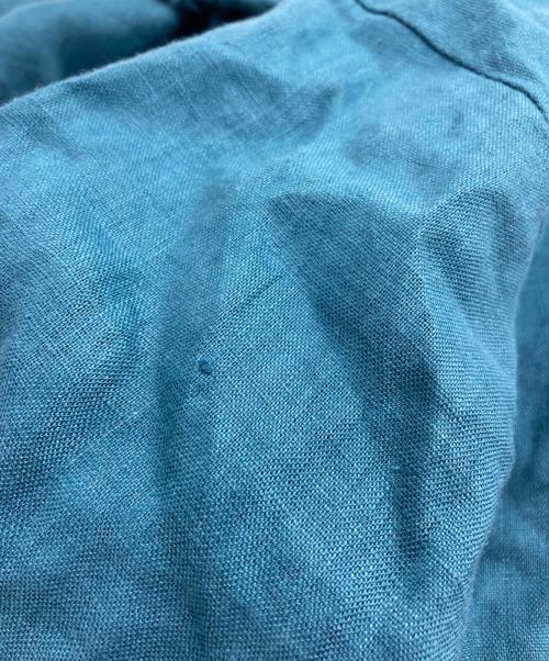 HYKE（ハイク）HYKE (ハイク) LINEN SHIRRED TOP ブルー サイズ:1の古着・服飾アイテム