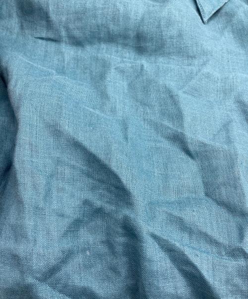 HYKE（ハイク）HYKE (ハイク) LINEN SHIRRED TOP ブルー サイズ:1の古着・服飾アイテム
