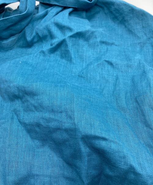 HYKE（ハイク）HYKE (ハイク) LINEN SHIRRED TOP ブルー サイズ:1の古着・服飾アイテム