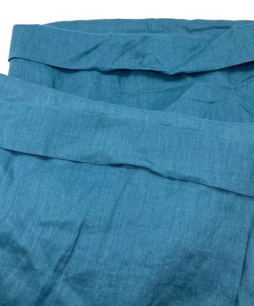 HYKE（ハイク）HYKE (ハイク) LINEN WIDE LEG PANTS ブルー サイズ:1の古着・服飾アイテム
