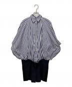 sacai×THOMAS MASONサカイ×トーマスメイソン）の古着「ドッキングシャツワンピース」｜ネイビー