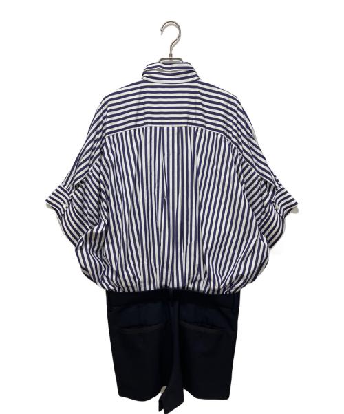 sacai（サカイ）sacai (サカイ) THOMAS MASON (トーマスメイソン) ドッキングシャツワンピース ネイビー サイズ:2の古着・服飾アイテム