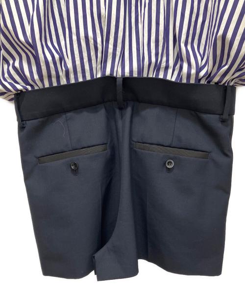 sacai（サカイ）sacai (サカイ) THOMAS MASON (トーマスメイソン) ドッキングシャツワンピース ネイビー サイズ:2の古着・服飾アイテム
