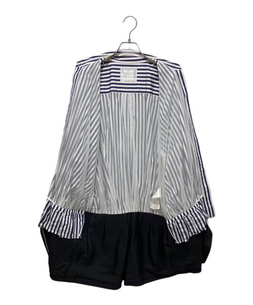 sacai（サカイ）sacai (サカイ) THOMAS MASON (トーマスメイソン) ドッキングシャツワンピース ネイビー サイズ:2の古着・服飾アイテム