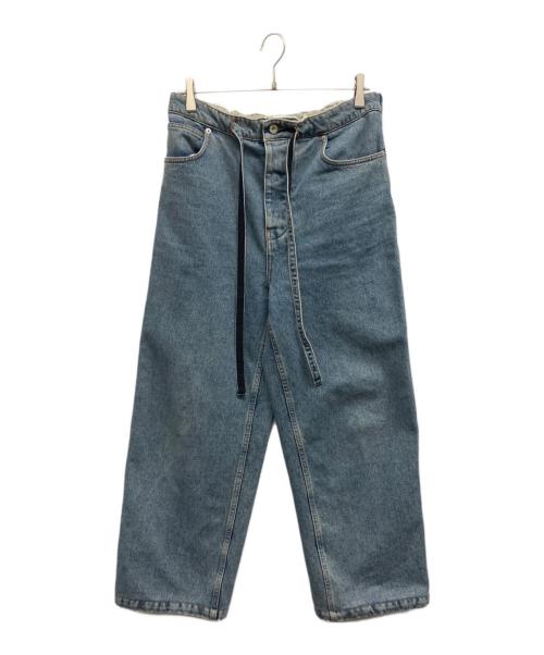 LOEWE（ロエベ）LOEWE (ロエベ) ドローストリングデニムパンツ ブルー サイズ:48の古着・服飾アイテム