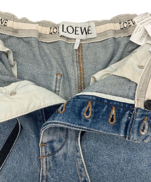 LOEWE（ロエベ）LOEWE (ロエベ) ドローストリングデニムパンツ ブルー サイズ:48の古着・服飾アイテム