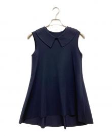FOXEY（フォクシー）の古着「ノースリーブニット」｜ネイビー