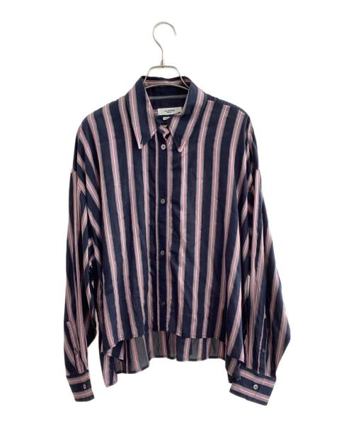 ISABEL ETOILE MARANT（イザベル）ISABEL ETOILE MARANT (イザベル) クロップドストライプシャツ パープル サイズ:34の古着・服飾アイテム