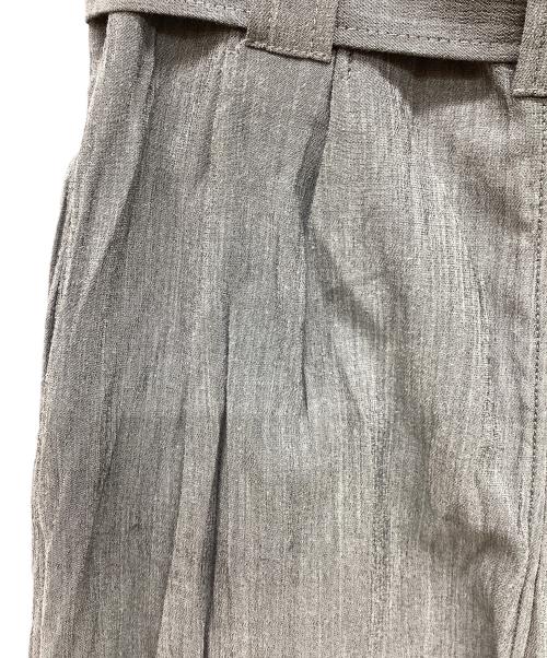 GANNI（ガニー）GANNI (ガニー) ベルテッドワイドパンツ グレー サイズ:36の古着・服飾アイテム