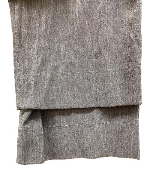 GANNI（ガニー）GANNI (ガニー) ベルテッドワイドパンツ グレー サイズ:36の古着・服飾アイテム