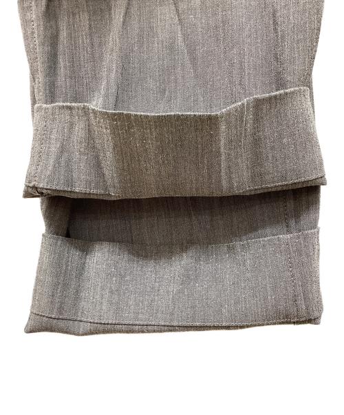 GANNI（ガニー）GANNI (ガニー) ベルテッドワイドパンツ グレー サイズ:36の古着・服飾アイテム