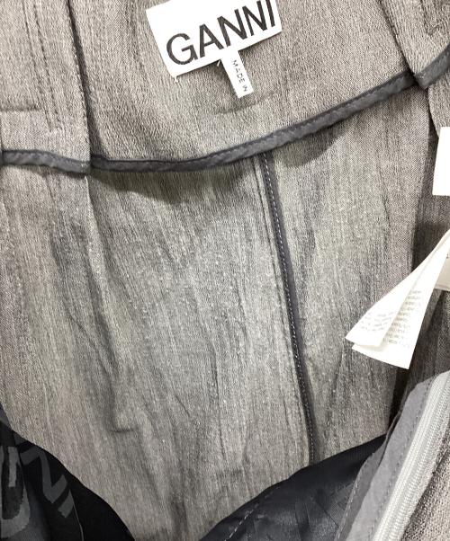 GANNI（ガニー）GANNI (ガニー) ベルテッドワイドパンツ グレー サイズ:36の古着・服飾アイテム