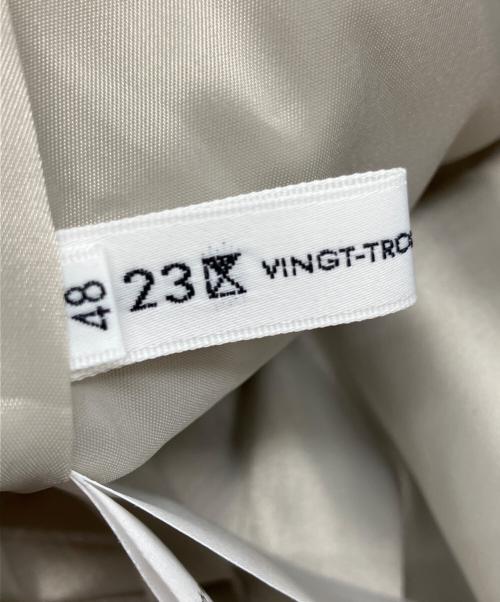 23区（ニジュウサンク）23区 (ニジュウサンク) テンセルナイロンストレッチ カーゴ スカート ベージュ サイズ:48の古着・服飾アイテム