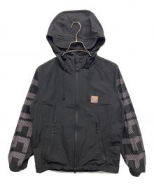 The Duffer of ST.George（ザ ダファーオブセントジョージ）の古着「SLEEVE LOGO SPLASH JK　スリーブロゴスプラッシュジャケット　マウンテンパーカー」｜ブラック