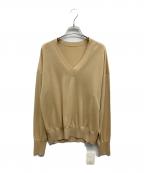L'appartementアパルトモン）の古着「WISH High Gauge V Neck Pullover」｜ベージュ