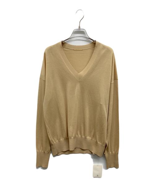 L'appartement（アパルトモン）L'Appartement (アパルトモン) WISH High Gauge V Neck Pullover ベージュ サイズ:Freeの古着・服飾アイテム