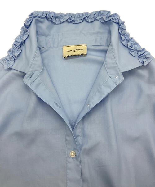 UNITED ARROWS（ユナイテッドアローズ）UNITED ARROWS (ユナイテッドアローズ) ミニフリルシャツ ブルー サイズ:Freeの古着・服飾アイテム