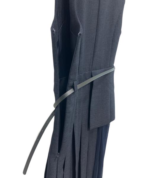 RANDA（ランダ）RANDA (ランダ) ジャケットライクプリーツレイヤードワンピース　BD35171 ネイビーの古着・服飾アイテム
