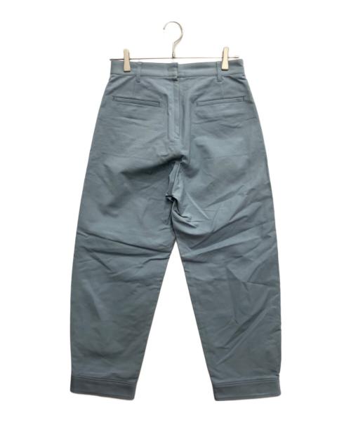 DRAWER（ドゥロワー）DRAWER (ドゥロワー) コットンヘムドットボタンパンツ ブルー サイズ:38の古着・服飾アイテム