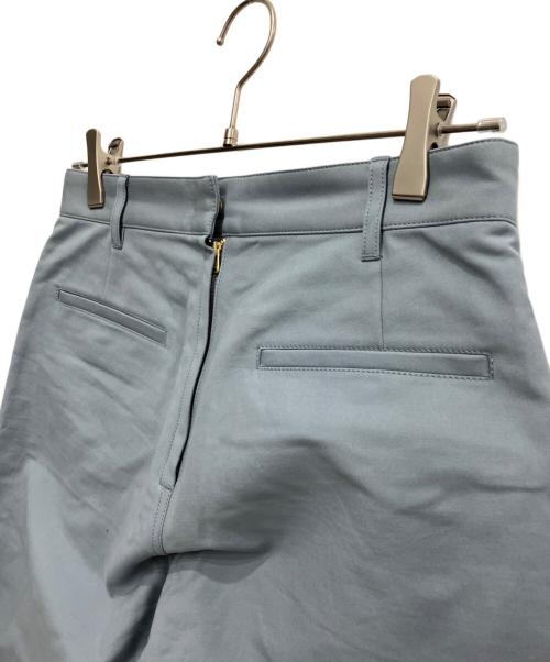 DRAWER（ドゥロワー）DRAWER (ドゥロワー) コットンヘムドットボタンパンツ ブルー サイズ:38の古着・服飾アイテム