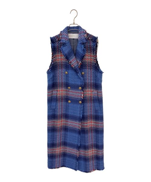 DOUBLE STANDARD CLOTHING（ダブルスタンダードクロージング）DOUBLE STANDARD CLOTHING (ダブルスタンダードクロージング) ファンシーツイードジレ ブルー サイズ:36の古着・服飾アイテム
