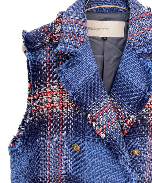 DOUBLE STANDARD CLOTHING（ダブルスタンダードクロージング）DOUBLE STANDARD CLOTHING (ダブルスタンダードクロージング) ファンシーツイードジレ ブルー サイズ:36の古着・服飾アイテム