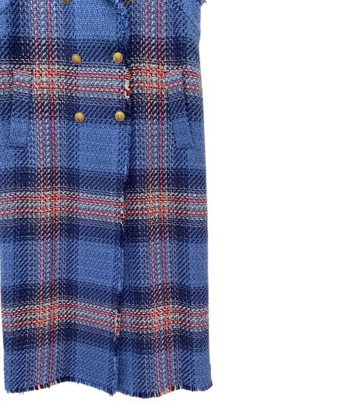 DOUBLE STANDARD CLOTHING（ダブルスタンダードクロージング）DOUBLE STANDARD CLOTHING (ダブルスタンダードクロージング) ファンシーツイードジレ ブルー サイズ:36の古着・服飾アイテム