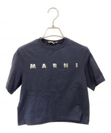 MARNI（マルニ）の古着「クロップドTシャツ」｜ネイビー