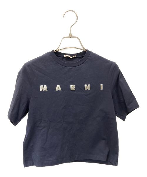 MARNI（マルニ）MARNI (マルニ) クロップドTシャツ ネイビー サイズ:12の古着・服飾アイテム