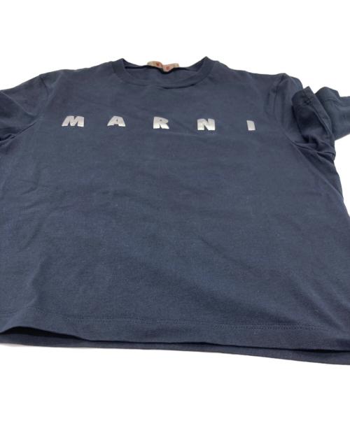 MARNI（マルニ）MARNI (マルニ) クロップドTシャツ ネイビー サイズ:12の古着・服飾アイテム