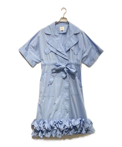 Sov.（ソブ）Sov. (ソブ) ナイロンストレッチシャツワンピース　0301-550-231B ライトブルー サイズ:36の古着・服飾アイテム