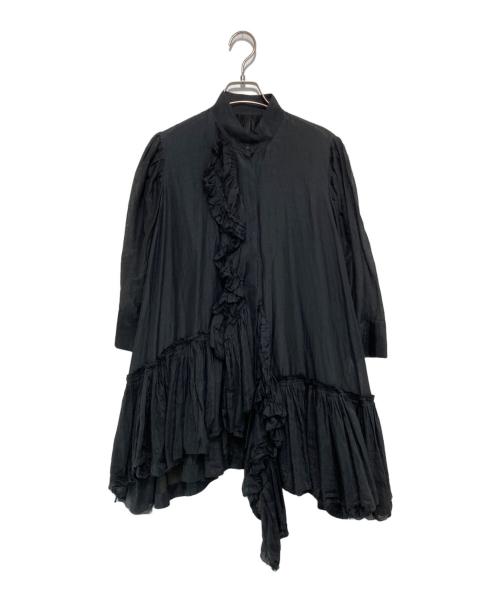 styling/（スタイリング）styling/ (スタイリング) シルクコットンフレアブラウス ブラック サイズ:ONE SIZEの古着・服飾アイテム