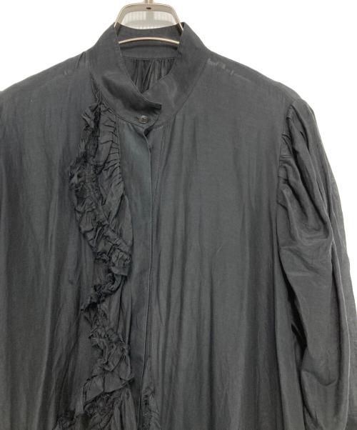 styling/（スタイリング）styling/ (スタイリング) シルクコットンフレアブラウス ブラック サイズ:ONE SIZEの古着・服飾アイテム