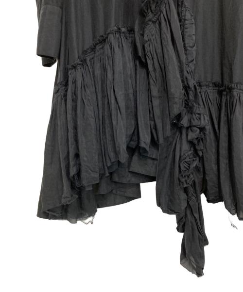 styling/（スタイリング）styling/ (スタイリング) シルクコットンフレアブラウス ブラック サイズ:ONE SIZEの古着・服飾アイテム