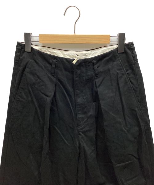 saby（サバイ）saby (サバイ) TUCK BAGGY CLASSIC WORKER SATIN ブラック サイズ:3の古着・服飾アイテム