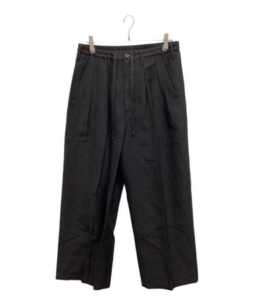 ANCELLM（アンセルム）ANCELLM (アンセルム) W/L WIDE EASY TUCK SLACKS ブラック サイズ:2の古着・服飾アイテム