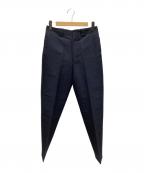 AUBETTオーベット）の古着「COTTON/WOOL/SILK DOUBLE CLOTH BAGGY TROUSERS」｜ネイビー