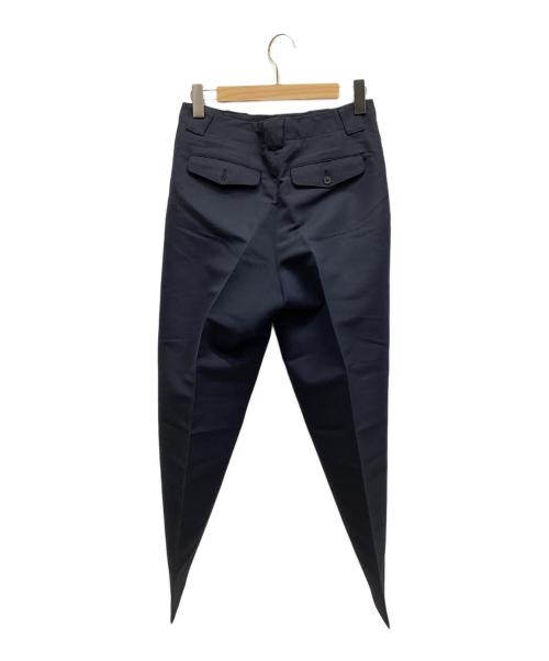AUBETT（オーベット）AUBETT (オーベット) COTTON/WOOL/SILK DOUBLE CLOTH BAGGY TROUSERS ネイビー サイズ:Sの古着・服飾アイテム