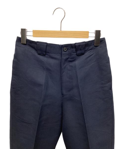 AUBETT（オーベット）AUBETT (オーベット) COTTON/WOOL/SILK DOUBLE CLOTH BAGGY TROUSERS ネイビー サイズ:Sの古着・服飾アイテム