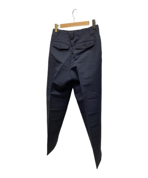 AUBETT（オーベット）AUBETT (オーベット) COTTON/WOOL/SILK DOUBLE CLOTH BAGGY TROUSERS ネイビー サイズ:Sの古着・服飾アイテム