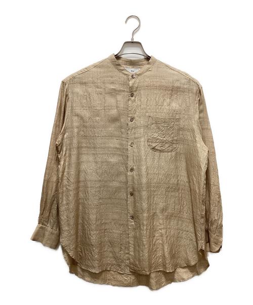 Urig（ウーリッヒ）Urig (ウーリッヒ) SILK BAND COLLAR SHIRT ベージュ サイズ:3の古着・服飾アイテム