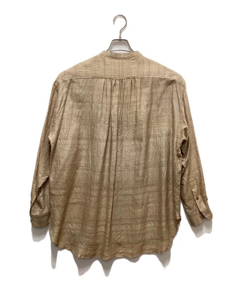Urig（ウーリッヒ）Urig (ウーリッヒ) SILK BAND COLLAR SHIRT ベージュ サイズ:3の古着・服飾アイテム