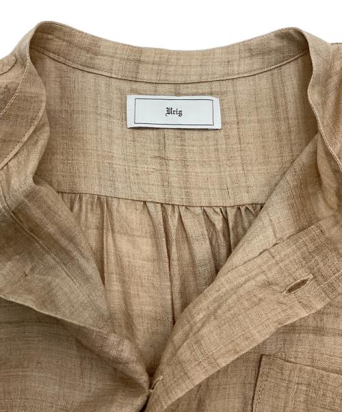 Urig（ウーリッヒ）Urig (ウーリッヒ) SILK BAND COLLAR SHIRT ベージュ サイズ:3の古着・服飾アイテム