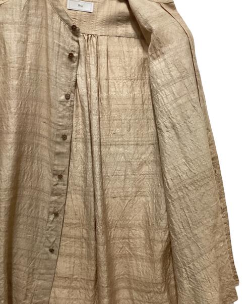 Urig（ウーリッヒ）Urig (ウーリッヒ) SILK BAND COLLAR SHIRT ベージュ サイズ:3の古着・服飾アイテム