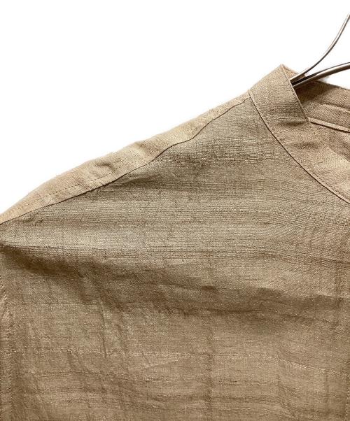 Urig（ウーリッヒ）Urig (ウーリッヒ) SILK BAND COLLAR SHIRT ベージュ サイズ:3の古着・服飾アイテム