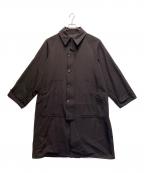 AUBETTオーベット）の古着「SATEEN GABARDINE RIDING COAT」｜ブラック