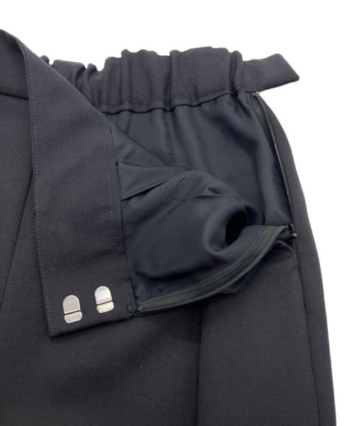 ebure（エブール）ebure (エブール) ドライウールトロピカル ワイドパンツ ネイビー サイズ:38の古着・服飾アイテム