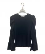 Reneルネ）の古着「パフスリーブニット」｜ブラック
