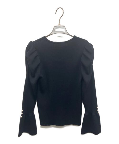 Rene（ルネ）Rene (ルネ) パフスリーブニット ブラック サイズ:34の古着・服飾アイテム