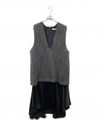 ADOREアドーア）の古着「スパングルツイードワンピース」｜グレー